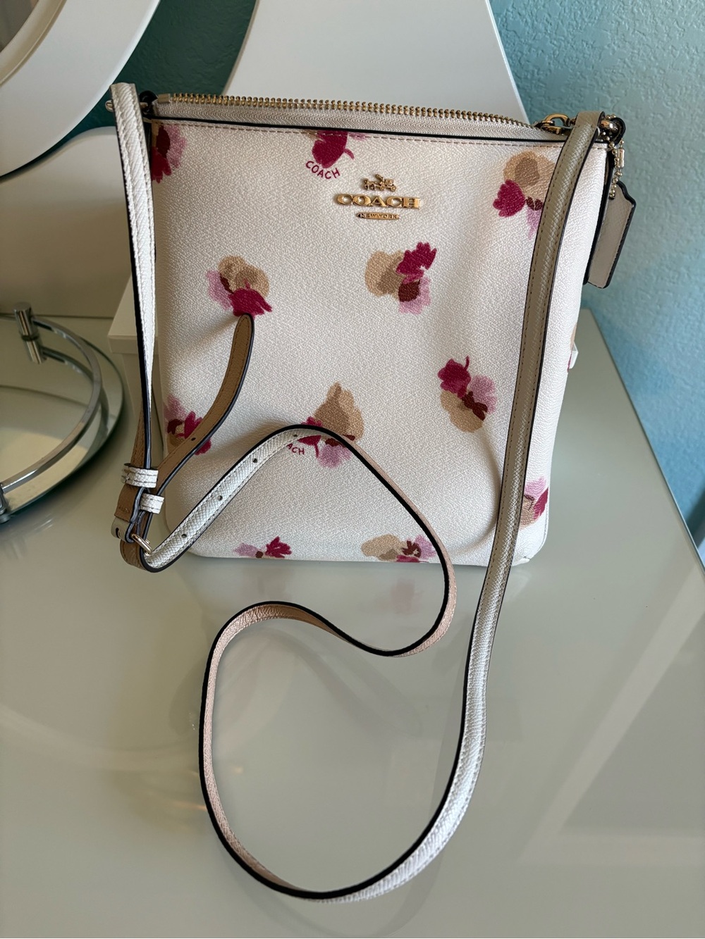 Coach Floral Print Crossbody Bag